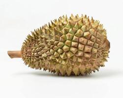 ai généré Frais durian fruit isolé sur blanc Contexte. fermer tir. photo