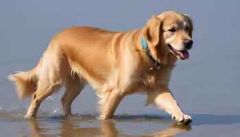 ai généré d'or retriever, chien photographie, animal de compagnie animal photo