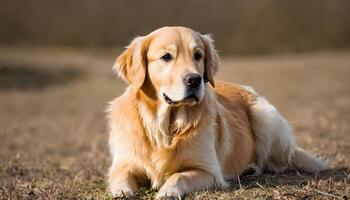 ai généré d'or retriever, chien photographie, animal de compagnie animal photo