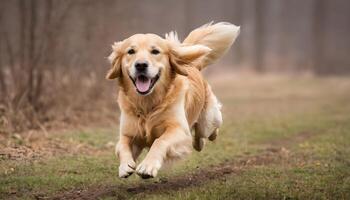 ai généré d'or retriever, chien photographie, animal de compagnie animal photo