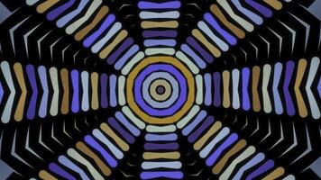 abstrait radial Contexte avec animation de en mouvement coloré motifs. animation. dessin animé kaléidoscope, concept de LSD effet, sans couture boucle. photo