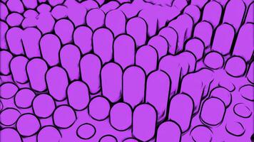 en haut et vers le bas glissement Colonnes de violet couleur. conception. dessin animé style de ondulé Contexte de longue 3d formes. photo