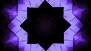 3d kaléidoscope mandala abstrait Contexte. conception. fractale formes de une étoile dans interminable mouvement. photo