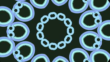 abstrait mouvement cette formes une cercle ornement modèle. conception. kaléidoscope avec ovale formes. photo