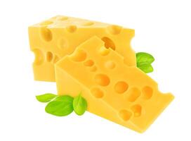 pièce de fromage isolé sur blanc photo