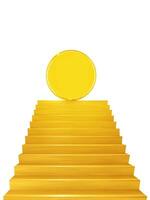 or pièces de monnaie sur d'or escaliers photo