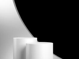 minimal Contexte blanc podium et noir Contexte pour produit présentation. photo