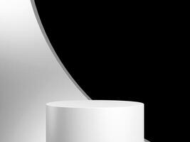 minimal Contexte blanc podium et noir Contexte pour produit présentation. photo