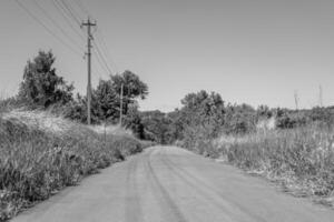 magnifique vide asphalte route dans campagne sur lumière Contexte photo