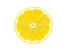 tranches de citron isolées photo