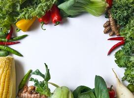 en bonne santé mode de vie, Frais assorti des légumes Contexte photo