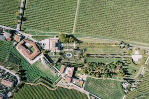 vert vignobles près villa rizzardi. valpolicella, Italie. drone photo