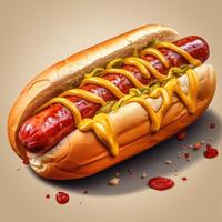 ai généré Hot-dog vite nourriture photo