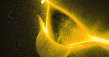 Jaune abstrait lignes courbes particules Contexte photo