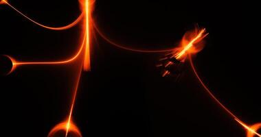 Orange abstrait lignes courbes particules Contexte photo