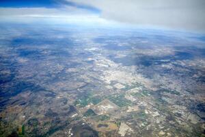 aérien vue de Santiago de querétaro, une ville dans central Mexique. panorama de avion photo