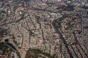 mexique ville vue aérienne paysage d'avion photo