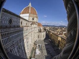 brunelleschi dôme aérien vue de giotto la tour détail près cathédrale Père Noël maria dei fiori Italie photo