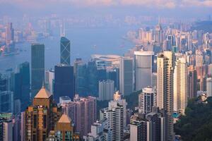 Hong kong grattes ciels horizon paysage urbain vue photo