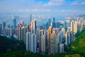 Hong kong grattes ciels horizon paysage urbain vue photo
