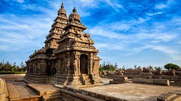 rive temple dans Mahabalipuram, Tamil Nadu, Inde photo