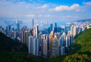 Hong kong grattes ciels horizon paysage urbain vue photo