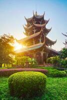 wangjiang pavillon dans wangjianglou parc. chengdu, Sichuan, Chine photo