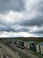 haute angle vue de central chemin de fer station de Oxford ville, Angleterre Royaume-Uni. Mars 23, 2024 photo