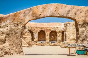 le Maisons de planète tatouine - étoile guerres film ensemble, nefta Tunisie. photo