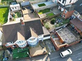 aérien vue de Britanique ville et Résidentiel district de luton. photo