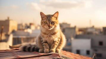 ai généré portrait chat Chat est une mignonne chat et une drôles, de bonne humeur. ils Regardez mignonne et sont bien animaux de compagnie, facile à élever comme animaux.it est une ludique, affectueux animal de compagnie et est une préféré de le soignants. photo