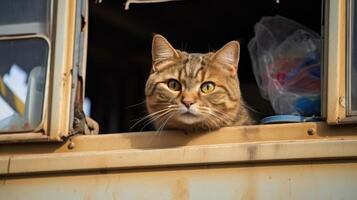 ai généré portrait chat Chat est une mignonne chat et une drôles, de bonne humeur. ils Regardez mignonne et sont bien animaux de compagnie, facile à élever comme animaux.it est une ludique, affectueux animal de compagnie et est une préféré de le soignants. photo