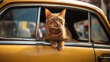 ai généré portrait chat Chat est une mignonne chat et une drôles, de bonne humeur. ils Regardez mignonne et sont bien animaux de compagnie, facile à élever comme animaux.it est une ludique, affectueux animal de compagnie et est une préféré de le soignants. photo