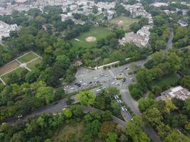 aérien vue de Jinah jardin sur 2023-07-17 dans lahore Pakistan. photo