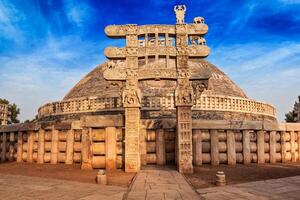 génial stupa. Sanchi, madhya pradesh, Inde photo