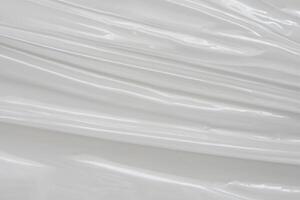 abstrait blanc Plastique film emballage texture Contexte. photo