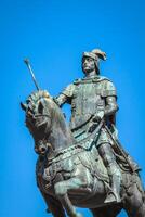 Lisbonne, le Portugal. équestre statue de Roi John je dans le praca da figueira, Lisbonne photo