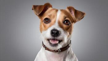 courageux jack Russell terrier dans nature, chien la photographie photo