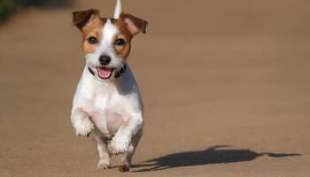 courageux jack Russell terrier dans nature, chien la photographie photo