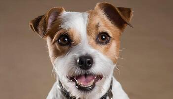 courageux jack Russell terrier dans nature, chien la photographie photo