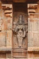 bas reliefs dans hindou temple. Brihadishwarar temple. Thanjavur, photo