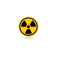 icône toxique. pictogramme de rayonnement. symbole d'avertissement de danger biologique. logo chimique isolé simple photo