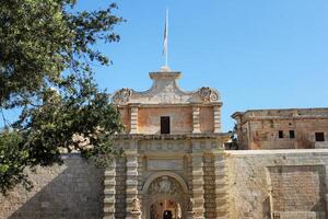 principale entrée porte de mdina dans Malte. mdina est ancien Capitale de Malte photo