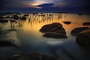 plage de tanjung kelayang photo