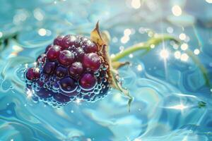 ai généré les raisins dérive sur l'eau surface photo