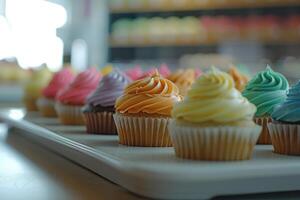 ai généré délicieux tasse gâteau photo