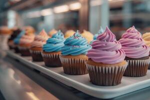 ai généré délicieux tasse gâteau photo