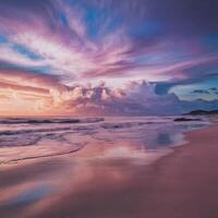 ai généré coloré nuageux ciel améliore pittoresque paysage marin beauté pour social médias Publier Taille photo