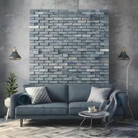 ai généré texturé gris brique mur avec vieilli béton Contexte détails pour social médias Publier Taille photo