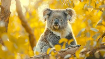 ai généré une koala sur une pastel Contexte isolé photo